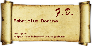 Fabricius Dorina névjegykártya